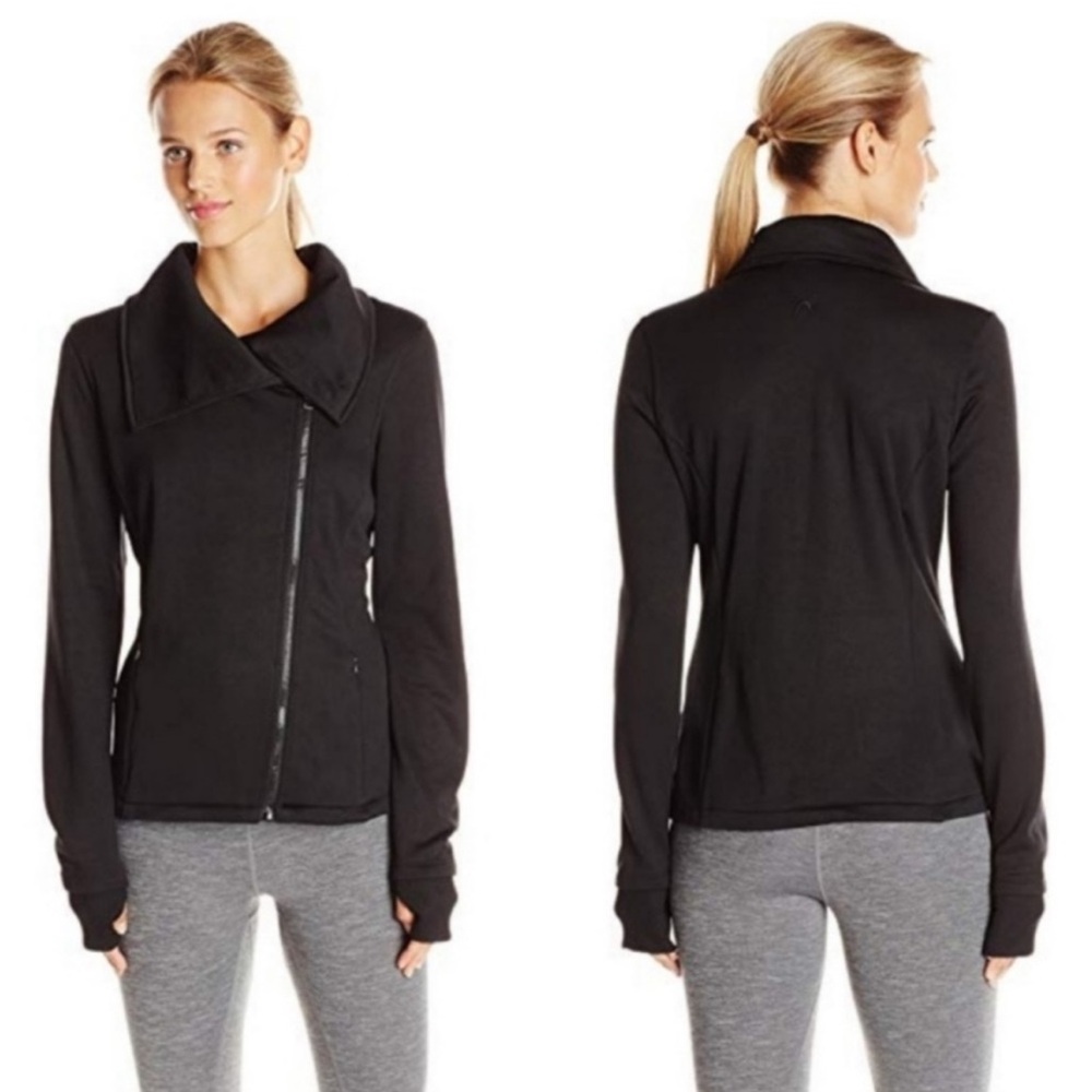 Head Women’s Jacket On the Move Moto Zip Size Medium Black Active NWT